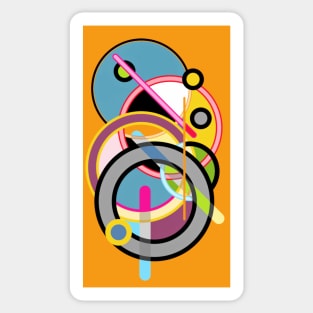 Expressive automatism abstract 636 Sticker